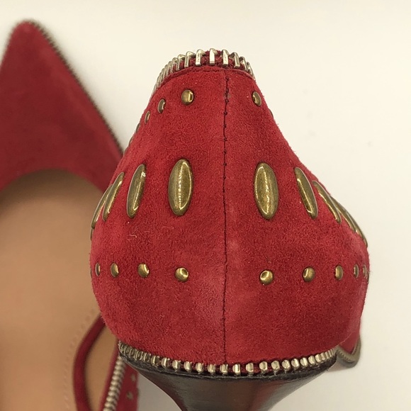 RACHEL ZOE SUEDE “MOTO” STYLE PUMP - Picture 10 of 15